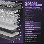 YUNZII B75 Mechanical Keyboard,75% Layout with Knob,Hot Swappable RGB Backlit Gasket Mounted, Creamy Typing, Double-Shot PBT Keycaps,Cherry Profile,for Win/Mac(Dark Grey, Milk V2 Linear Switch)