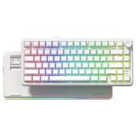 Keyporia L75 Wireless Mechanical Keyboard with Knob, 75% Hot Swappable Custom Gaming Keyboard Gasket Structure with RGB Backlit, Pre-lubed Switches, Crystal Jelly PBT Keycaps, 2.4GHz/USB-C/BT5.0 Mode