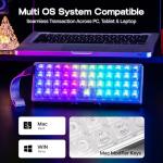EPOMAKER Luma40 Low Profile Mechanical Keyboard with QMK/VIA & CNC Metal, Transparent PC Keycap, Hot-Swap, Kailh Linear Switch, 2.4Ghz/BT/USB, 40% Wireless Gaming Keyboard for Mac/Win