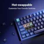 Keychron Q3 Wired Custom Mechanical Keyboard Knob Version, TKL Tenkeyless QMK/VIA Programmable Macro with Hot-swappable Gateron G Pro Blue Switch Double Gasket Compatible with Mac Windows Linux (Blue)