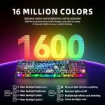 ZORNHER ZH980 Mechanical Keyboard,95% Blue Creamy Keyboard with Number Pad,Van Gogh's Starry Night Dye Sublimation PBT Keycaps,Pre-lubed Clicky Switches,Hot-Swappable