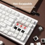 Keychron K4 Pro QMK/VIA Custom Wireless Mechanical Keyboard, Programmable Hot-swappable 100 Keys, RGB Backlight Wired Gaming Keyboard with K Pro Silent Red Switches for Mac/Windows/Linux