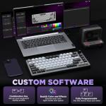 YUNZII B75 Mechanical Keyboard,75% Layout with Knob,Hot Swappable RGB Backlit Gasket Mounted, Creamy Typing, Double-Shot PBT Keycaps,Cherry Profile,for Win/Mac(Dark Grey, Milk V2 Linear Switch)