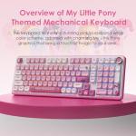 My Little Pony Wireless Mechanical Keyboard - 101 Keys RGB Gaming Keyboard with Custom Linear Switches, Hot-Swap & Knob Control, Triple Connection (BT5.0/USB-C/2.4GHz), Ergonomic for Work & Gaming