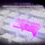 ATTACK SHARK R85 HE Wired Rapid Trigger Mechanical RGB Gaming Keyboard with Custom Lightbox,8KHz Polling Rate,0.005mm RT Accuracy,0.08MS Latency,Hall Effect,Magnetic Switch,Driver for PC-White Contour