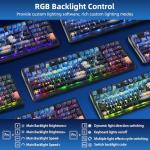 ZORNHER ZH980 Mechanical Keyboard,95% Blue Creamy Keyboard with Number Pad,Van Gogh's Starry Night Dye Sublimation PBT Keycaps,Pre-lubed Clicky Switches,Hot-Swappable