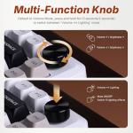 E-YOOSO Z-82 Wireless Mechanical Keyboard, 75% Layout, Hot-Swap Wireless Gaming Keyboard, BT/2.4GHz/Type-C Triple Mode, RGB Backlit Gaming Keyboards, Compatible with Win/Mac (White&Gray&Black)