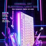 ATTACK SHARK R85 HE Wired Rapid Trigger Mechanical RGB Gaming Keyboard with Custom Lightbox,8KHz Polling Rate,0.005mm RT Accuracy,0.08MS Latency,Hall Effect,Magnetic Switch,Driver for PC-White Contour