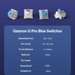 Keychron Q3 Wired Custom Mechanical Keyboard Knob Version, TKL Tenkeyless QMK/VIA Programmable Macro with Hot-swappable Gateron G Pro Blue Switch Double Gasket Compatible with Mac Windows Linux (Blue)