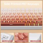 ZORNHER ZH100 Wireless Mechanical Keyboard,98% Rose Pink Creamy Keyboard with Number Pad,Full Size Hot-Swappable Gaming Keyboard,Lighted Up PBT Dipped Keycaps,KKT Red Switches