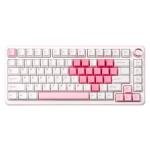 YUNZII B75 PRO Wireless Mechanical Keyboard,75% Layout with Knob,Hot Swap Gasket Structure,Creamy Pre-lubed Switches,RGB Backlit,Bluetooth/Type-C/2.4G for Win/Mac (White, Cocoa Cream V2 Switch)