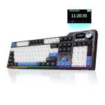 NACODEX AK35I V4 Customizable Wireless Gaming Mechanical Keyboard, Wired/Wireless 2.4G/BT, Gasket Structure, 10000mAh Battery, Full-Color RGB, 1.14-inch Color Screen, Knob, Multi-Function Keys.