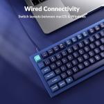 Keychron Q3 Wired Custom Mechanical Keyboard Knob Version, TKL Tenkeyless QMK/VIA Programmable Macro with Hot-swappable Gateron G Pro Blue Switch Double Gasket Compatible with Mac Windows Linux (Blue)