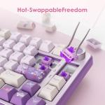 My Little Pony Wireless Mechanical Keyboard - 81 Keys RGB Gaming Keyboard with Custom Linear Switches, Hot-Swap & Knob Control, Triple Connection (BT5.0/USB-C/2.4GHz), Compact for Work & Gaming