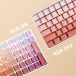 ZORNHER ZH100 Wireless Mechanical Keyboard,98% Rose Pink Creamy Keyboard with Number Pad,Full Size Hot-Swappable Gaming Keyboard,Lighted Up PBT Dipped Keycaps,KKT Red Switches