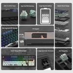Rainy75 Wireless Gaming Keyboard QMK/VIA, Mechanical Keyboard, Bluetooth 5.0/2.4GHz/USB-C,Hot Swappable Custom Keyboard,Gasket Structure,Pre-lubed Linear Switches RGB Backlit ComputerKeyboards