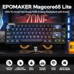 EPOMAKER Magcore65 Lite Wireless Analog Keyboard, DKS & SOCD, 8K Polling Inductive Switch, PC & PBT Keycap, Hot-Swap, RGB, 2.4G/BT, 65% Layout Gaming Keyboard