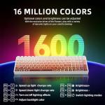 ZORNHER ZH100 Wireless Mechanical Keyboard,98% Rose Pink Creamy Keyboard with Number Pad,Full Size Hot-Swappable Gaming Keyboard,Lighted Up PBT Dipped Keycaps,KKT Red Switches