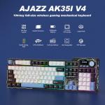 NACODEX AK35I V4 Customizable Wireless Gaming Mechanical Keyboard, Wired/Wireless 2.4G/BT, Gasket Structure, 10000mAh Battery, Full-Color RGB, 1.14-inch Color Screen, Knob, Multi-Function Keys.