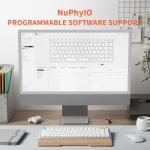 nuphy Air75 V3 Hot Swappable Wireless Mechanical Keyboard, 84 Keys 75% Custom Low Profile Keyboard with Knob, RGB Backlit, Gasket Mounted, Support Bluetooth/2.4GHz/USB-C,White-Red Nano