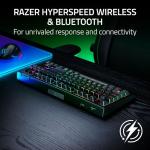 Razer BlackWidow V4 TKL HyperSpeed Wireless Hot Swappable Gaming Keyboard: Orange Tactile Switches - Wireless & Bluetooth - Multi-Function Roller & Control Buttons - Chroma RGB (Renewed)