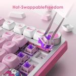 My Little Pony Wireless Mechanical Keyboard - 101 Keys RGB Gaming Keyboard with Custom Linear Switches, Hot-Swap & Knob Control, Triple Connection (BT5.0/USB-C/2.4GHz), Ergonomic for Work & Gaming