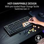 Razer BlackWidow V4 TKL HyperSpeed Wireless Hot Swappable Gaming Keyboard: Orange Tactile Switches - Wireless & Bluetooth - Multi-Function Roller & Control Buttons - Chroma RGB (Renewed)