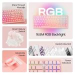 MechLands Aula F99 96% Wireless Gaming Keyboard, 8000mAh Battery, Creamy Gasket Mechanical Keyboard, BT/2.4GHz/USB-C, Hot-Swappable, Pre-lubed Linear Switch, Programmable RGB, Win/Mac (Pink Gradient)
