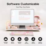 EPOMAKER TH108 Full Size Mechanical Keyboard, Wireless Gaming Keyboard with 8000mAh Battery, Creamy Gasket, 108 Keys, Hot Swap, Custom Driver, RGB Backlight (Pink, Sea Salt Silent)