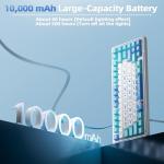 LINGBAO K75 Wireless Mechanical Keyboard, 75% Anime Gaming Keyboard with 10000mAh Battery, Hot-Swappable Pre-Lubed Switches, RGB Backlit, PBT Keycaps, Creamy Sounding Computer Keyboards for PC/Mac/Win