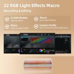 ZORNHER ZH100 Wireless Mechanical Keyboard,98% Rose Pink Creamy Keyboard with Number Pad,Full Size Hot-Swappable Gaming Keyboard,Lighted Up PBT Dipped Keycaps,KKT Red Switches