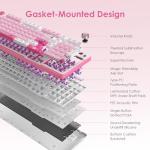 My Little Pony Wireless Mechanical Keyboard - 101 Keys RGB Gaming Keyboard with Custom Linear Switches, Hot-Swap & Knob Control, Triple Connection (BT5.0/USB-C/2.4GHz), Ergonomic for Work & Gaming