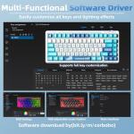 LINGBAO K75 Wireless Mechanical Keyboard, 75% Anime Gaming Keyboard with 10000mAh Battery, Hot-Swappable Pre-Lubed Switches, RGB Backlit, PBT Keycaps, Creamy Sounding Computer Keyboards for PC/Mac/Win