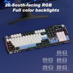 NACODEX AK35I V4 Customizable Wireless Gaming Mechanical Keyboard, Wired/Wireless 2.4G/BT, Gasket Structure, 10000mAh Battery, Full-Color RGB, 1.14-inch Color Screen, Knob, Multi-Function Keys.