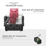 Hexgears X5 Wireless Mechanical Keyboard, Dual-Mode 2.4G/USB-C Ergonomic Full Size 108 Keys Keyboard, Kailh Box 3.0 Linear Switch, N-Key Rollover, Backlit Gaming Keyboards with Wrist Rest (Red Sun)