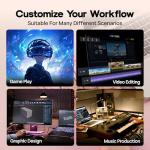 KiiBoom Cybrix 29 Rapid Fast Wired Gaming Keyboard, 8Khz Polling, Aluminum & Acrylic One Handed Keyboard, 3 Programmable Knobs, Magnetic Switch, Adjustable Actuation, RGB Backlits, FR4 Plate (Pink)