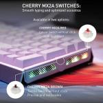 CHERRY XTRFY MX 3.1 Mechanical Wired Gaming Keyboard | New MX2A Switches (Pink, MX2A Brown)