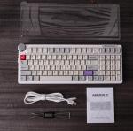 ZORNHER ZH980 Pro Wireless Mechanical Keyboard with Metal Knob,95% Thocky Gaming Keyboard with Number,Creamy Keyboard with Number Pad,Creamy Sounding Switches,QMK/VIA,Classic Vintage Retro White