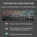 Hexgears X5 Wireless Mechanical Keyboard, Dual-Mode 2.4G/USB-C Ergonomic Full Size 108 Keys Keyboard, Kailh Box 3.0 Linear Switch, N-Key Rollover, Backlit Gaming Keyboards with Wrist Rest (Red Sun)