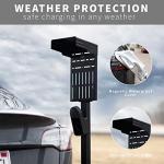 VIVO Outdoor EV Charging Stand with Weather Hood