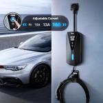 Tera Electric Vehicle Charger Portable: Level 2 & 1 J1772 16A 8A 240V 110V ETL NEMA 14-50 Plug EV Charging Station with NEMA 5-15 Adapter Cord 23FT Indoor & Outdoor Cable P02