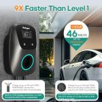 NexCyber Level 2 EV Charger(WiFi APP/Plug-Play), 48A, 25ft Cable ETL Certified, 240V NEMA 14-50p Plug/Hardwired, Home Level 2 EVSE Car Charger w/ J1772 Connector, Electric Vehicle Charging Stations