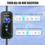 40Amp Level 2 Portable EV Charger with 21FT Cable
