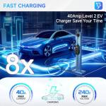 SEGUMA 40Amp Level 2 EV Charger with 25FT Cable
