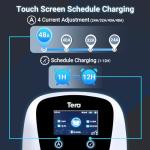 Tera for Tesla Electric Vehicle (EV) Charger: Level 2 J1772 2024 Fully Upgraded ETL Energy Star 48A with Manual Setting Amps & Schedule on Unit 240V