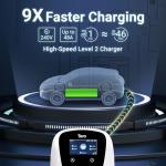 Tera for Tesla Electric Vehicle (EV) Charger: Level 2 J1772 2024 Fully Upgraded ETL Energy Star 48A with Manual Setting Amps & Schedule on Unit 240V