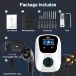 Tera for Tesla Electric Vehicle (EV) Charger: Level 2 J1772 2024 Fully Upgraded ETL Energy Star 48A with Manual Setting Amps & Schedule on Unit 240V