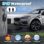 Portable EV Charger Level 1 Level 2, 16Amp 110V/240V, Electric Vehicle Charger with 17Ft Cable,NEMA 6-20 Plug & NEMA 5-15 Adapter,Compatible with SAE J1772 EVs and Tesla(Adapter Required)