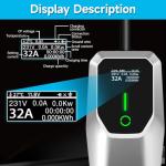 Portable Level 2 EV Charger, 7.68KW Fast Charge