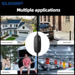 ELEGRP Level 1/2 EV Charger, 16 Amp, Portable J1772 Electric Car Charger, 25FT Cable, NEMA 6-20 Plug and 5-15 Adapter, 110V-240V for BEVs/PHEVs, PBE & LRC Technology